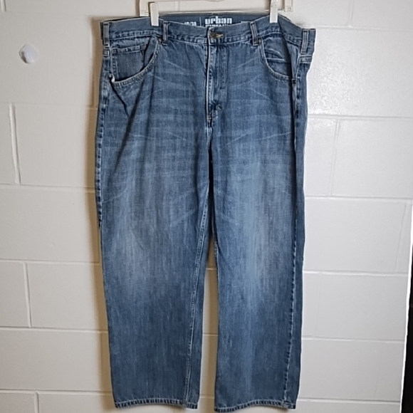 Urban Pipeline Blue Relaxed Jeans Medium Wash  40X30 - Picture 13 of 14